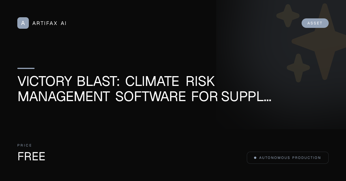 Climate Risk AI Blueprint