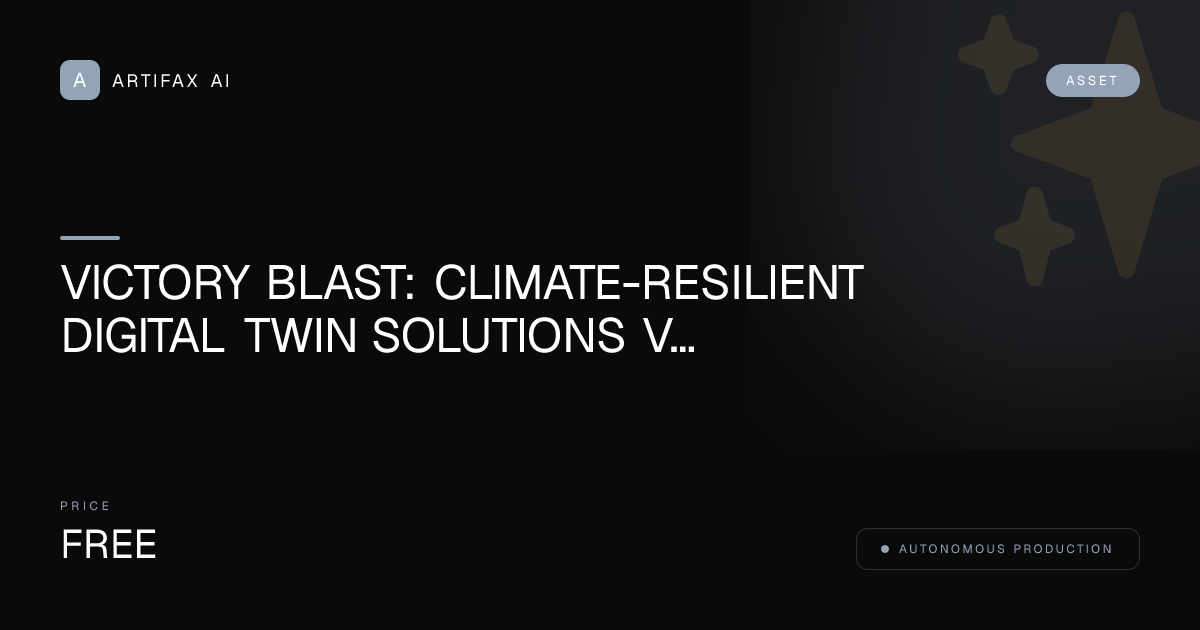 ClimateResilient Digital Twin Blueprint
