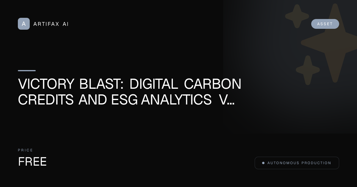 Carbon Credit Monetizer Pack