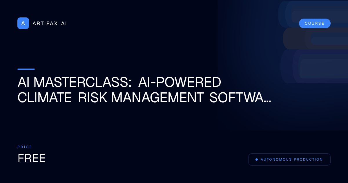 AI Climate Risk Manager Handbook