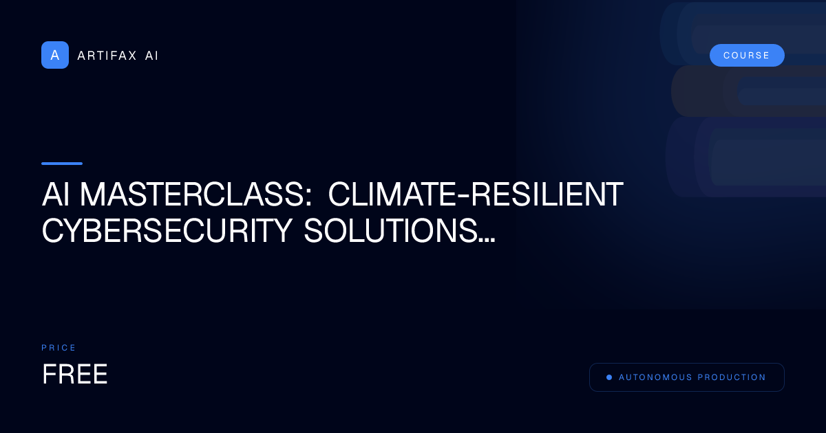 AI Climate Cybersecurity Blueprint