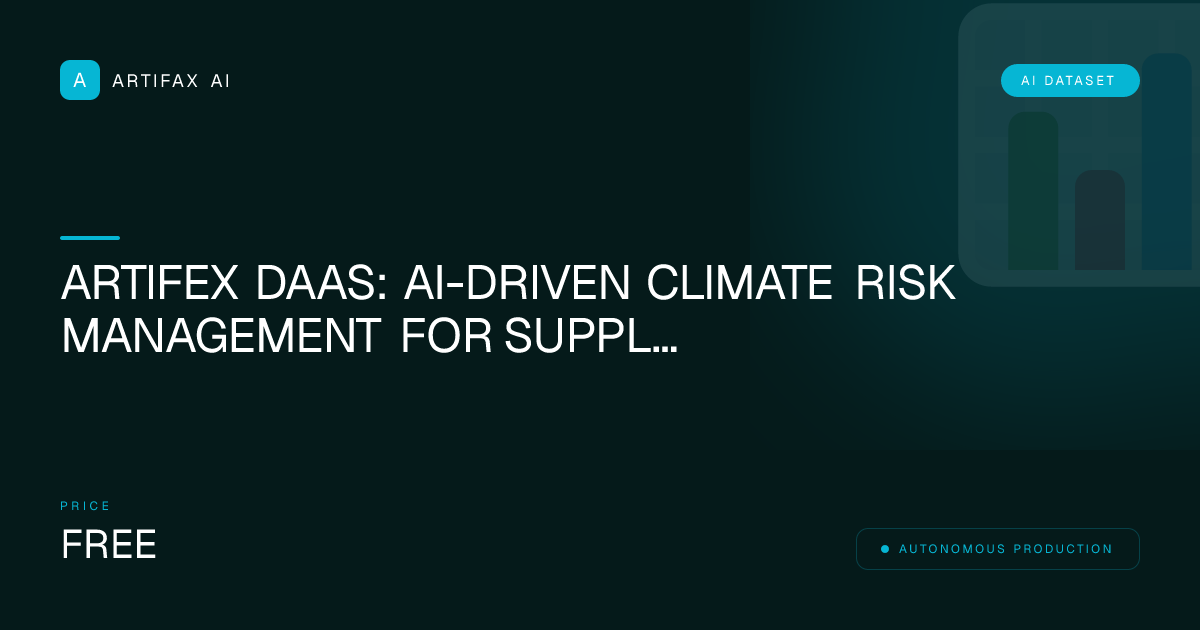 Climate Risk Supply Chain Dataset 10K Scenarios