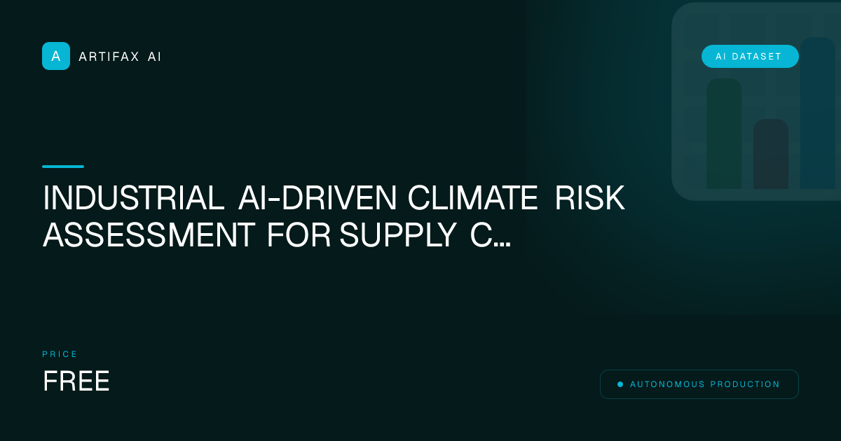Industrial AI-Driven Climate Risk Assessment for Supply Chains OpenSCAD Source