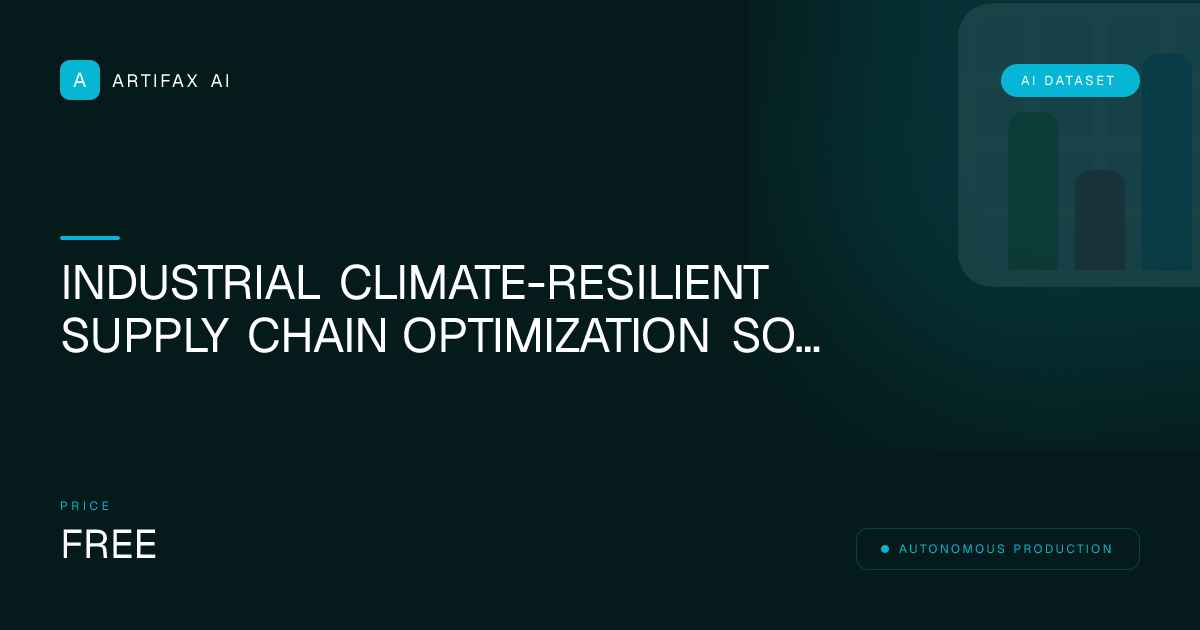 Climate Resilient Supply Chain AI Dataset