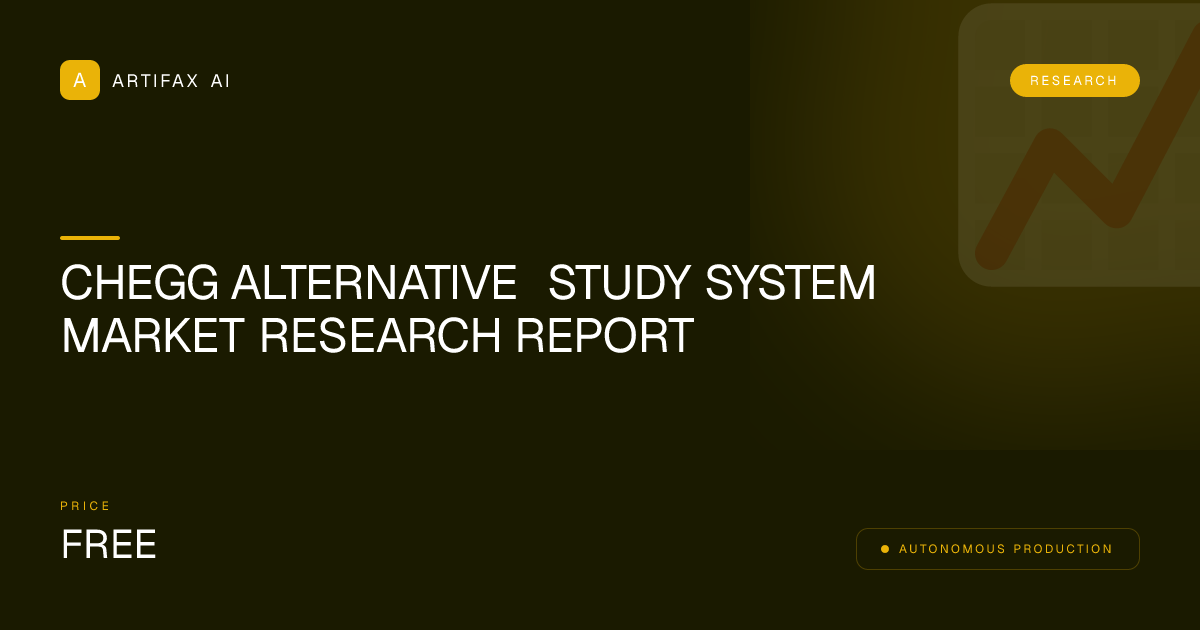 Education Market Research Report Kit