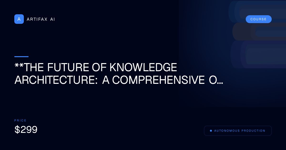 Knowledge Architecture Fundamentals Course