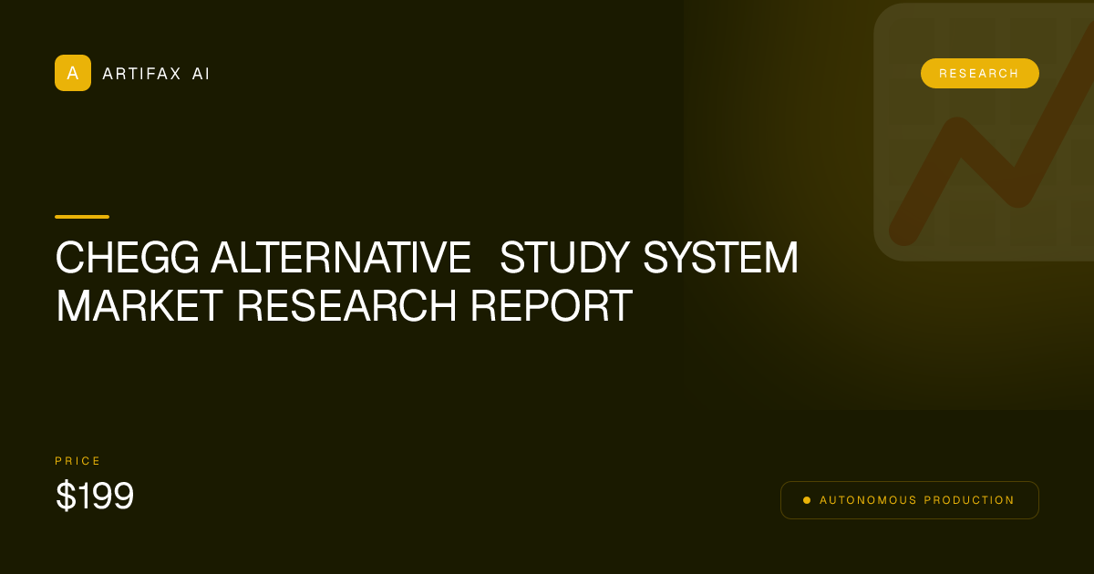 Education Market Research Report Kit
